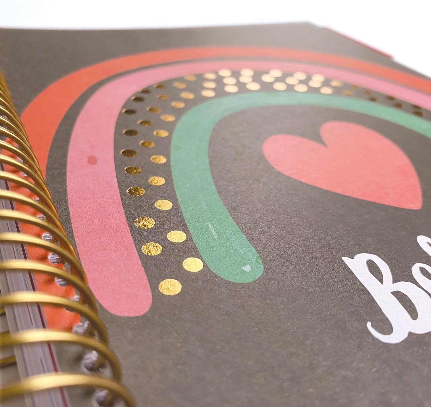Paper House Productions Mandy Ford 12 Month Undated 9.5" Planner with Month and Event Flag Stickers - Rainbow Inspiration