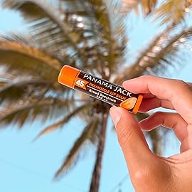 Panama Jack Sunscreen Lip Balm - SPF 45, Broad Spectrum UVA-UVB Sunscreen Protection, Prevents & Soothes Dry, Chapped Lips, Dreamsicle, Pack of 3