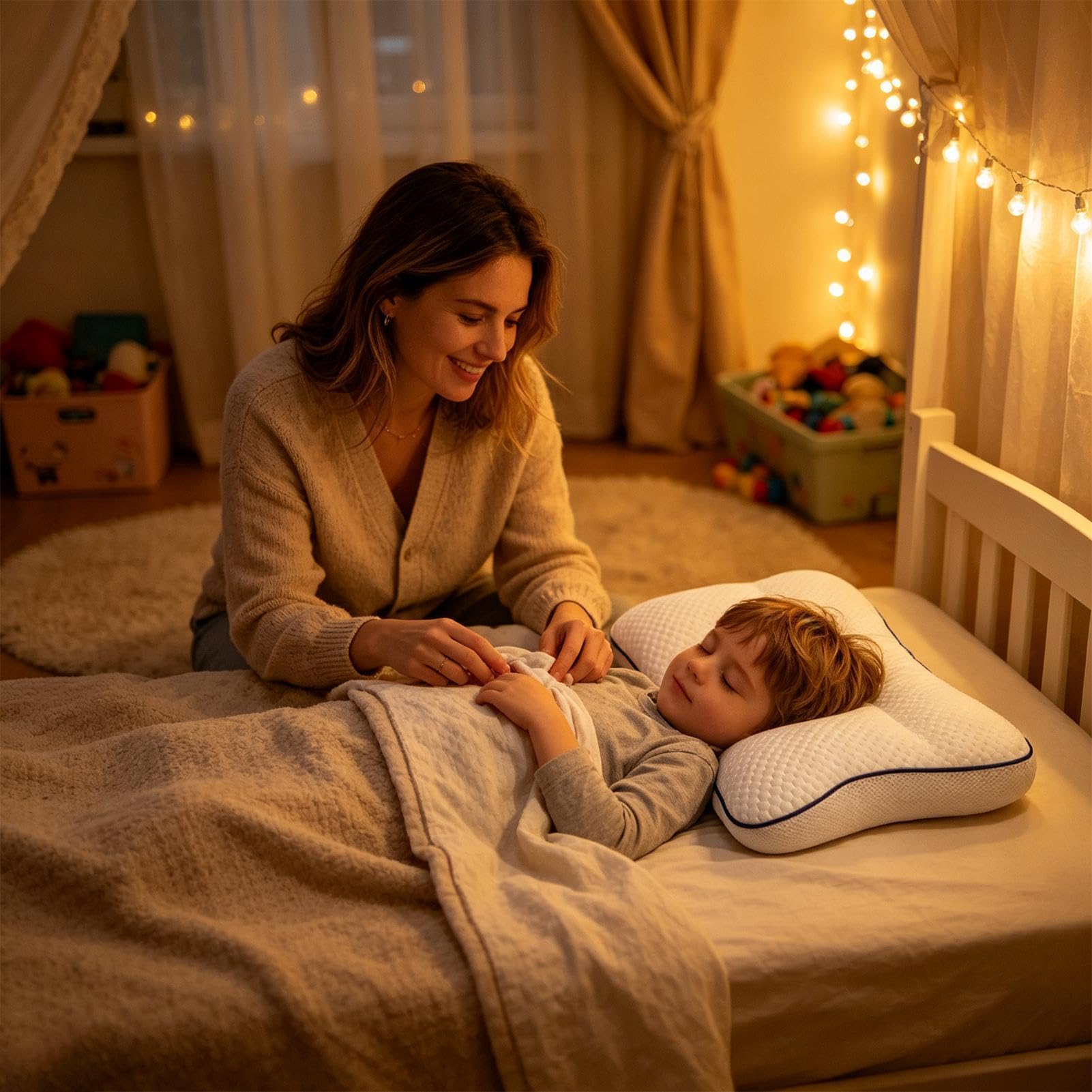 Cojín Infantil para Dormir Soporte de Corrección Cervical para Niños