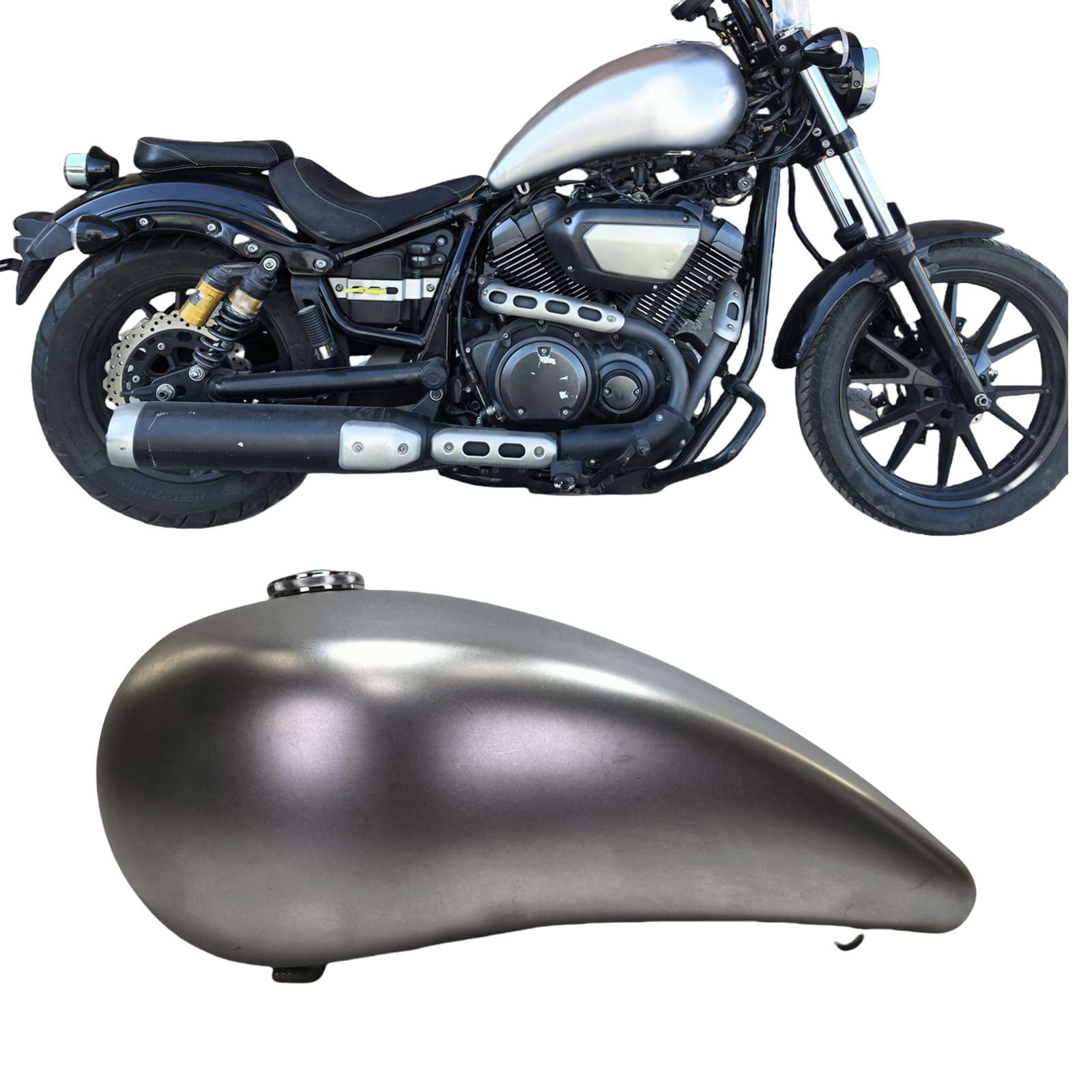 18L Motorcycle Petrol Gas Fuel Tank with Cap For Yamaha XV950 2014