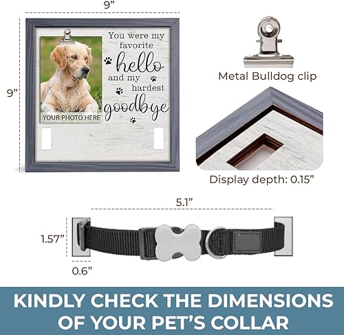Miniatura 4 de Pawfect House You Were My Favorite Hello and My Hardest Goodbye, marco de fotos conmemorativo para mascotas de 9 x 9 pulgadas, regalos