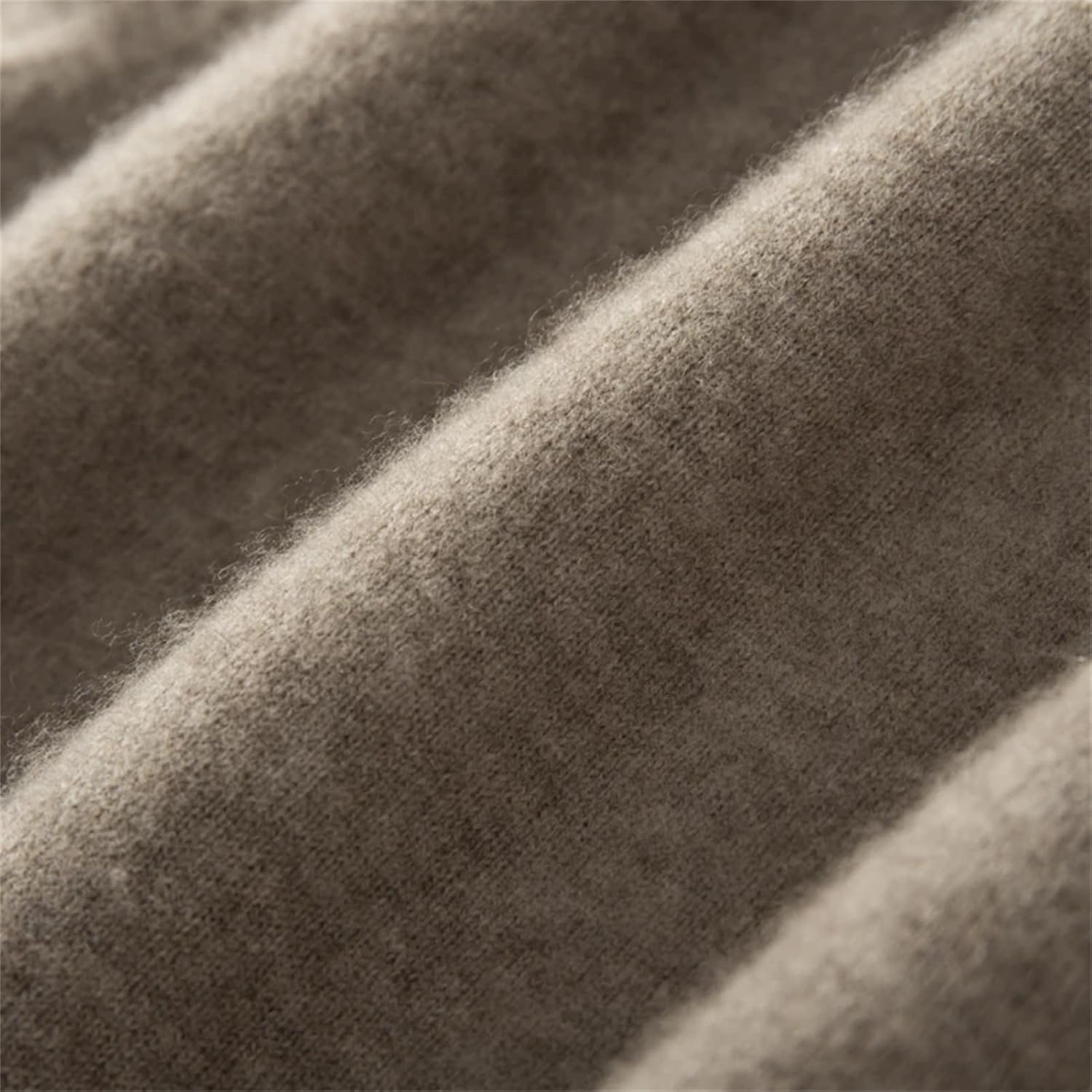 Alloaone Men's Round Neck Wool Short Sleeved Pullover Solid Texture Knit Shirt