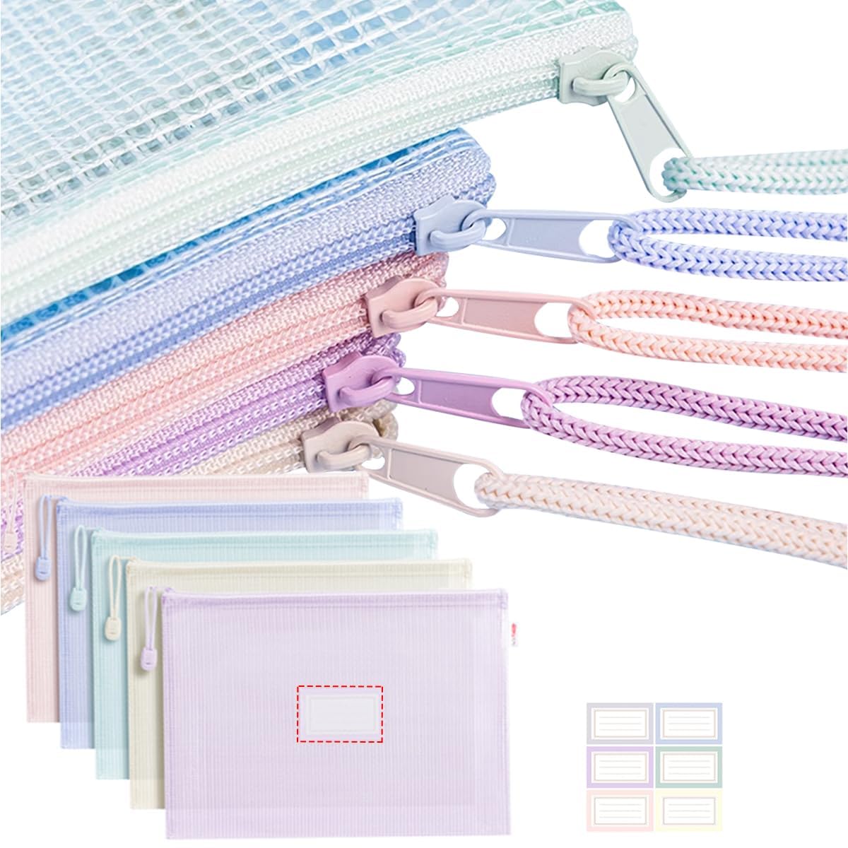 R☆　書類袋一式 ディズニープリンセス 仕切り付き 連絡袋 A4 ファスナー 小学校 名前