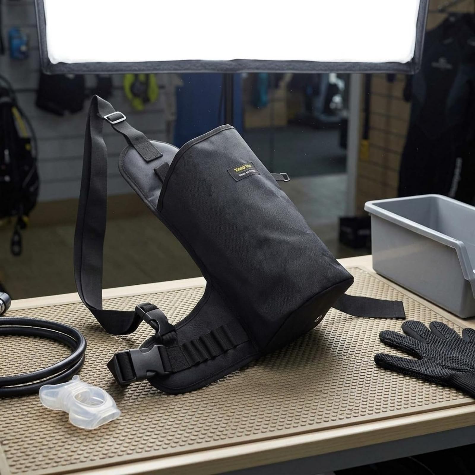 KESOTO Bolsa Portaequipos de Buceo Estuche para Regulador Bolsa Cilíndrica Funda Protectora Oxford 1680D con Interior Liso 230D Diseño de Carga Frontal Apta