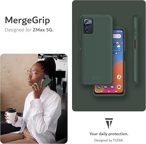 Vista 7 de TUDIA MergeGrip - Funda protectora delgada de doble capa para ZMAX 5G 2022, a prueba de golpes, de grado militar, delgada, de doble capa, para ZMAX