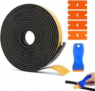 Selbstklebende Schaumstoffdichtung, elastische Dichtung für Kochfeld und Fenster-Isolierung, wasserdicht, selbstklebend, für Induktionskochfeld, Geräuschschutz, Kälteschutz, vielseitig für Küche und