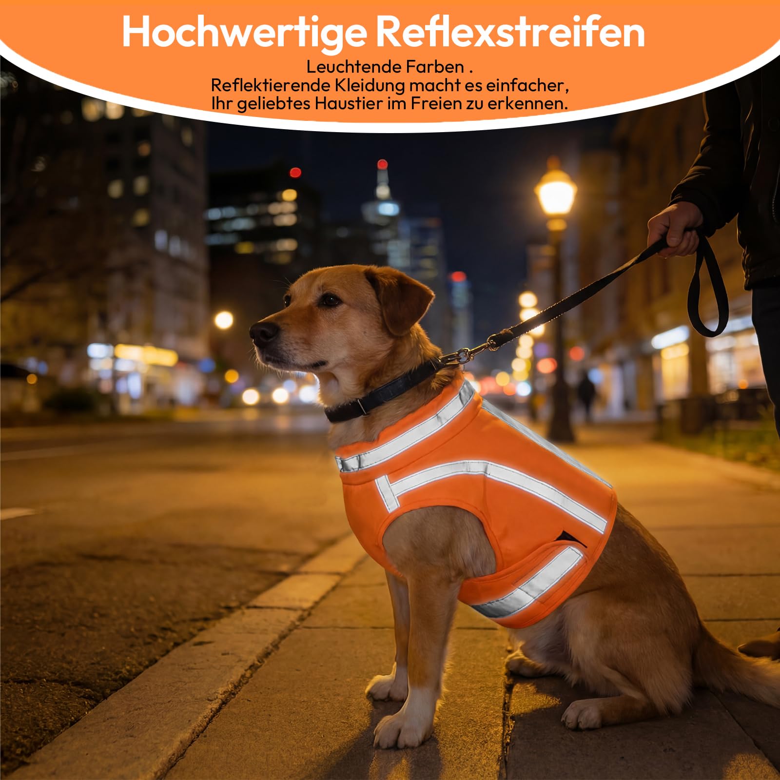 KONVINIT Hunde Warnweste Hund Sicherheitsweste mit Reflektierenden Hundeweste Sicherheitsweste für Hunde zur Jagd Reflektorweste Hund für mehr Sicherheit mit Klettverschluss, Neon-Gelb，M
