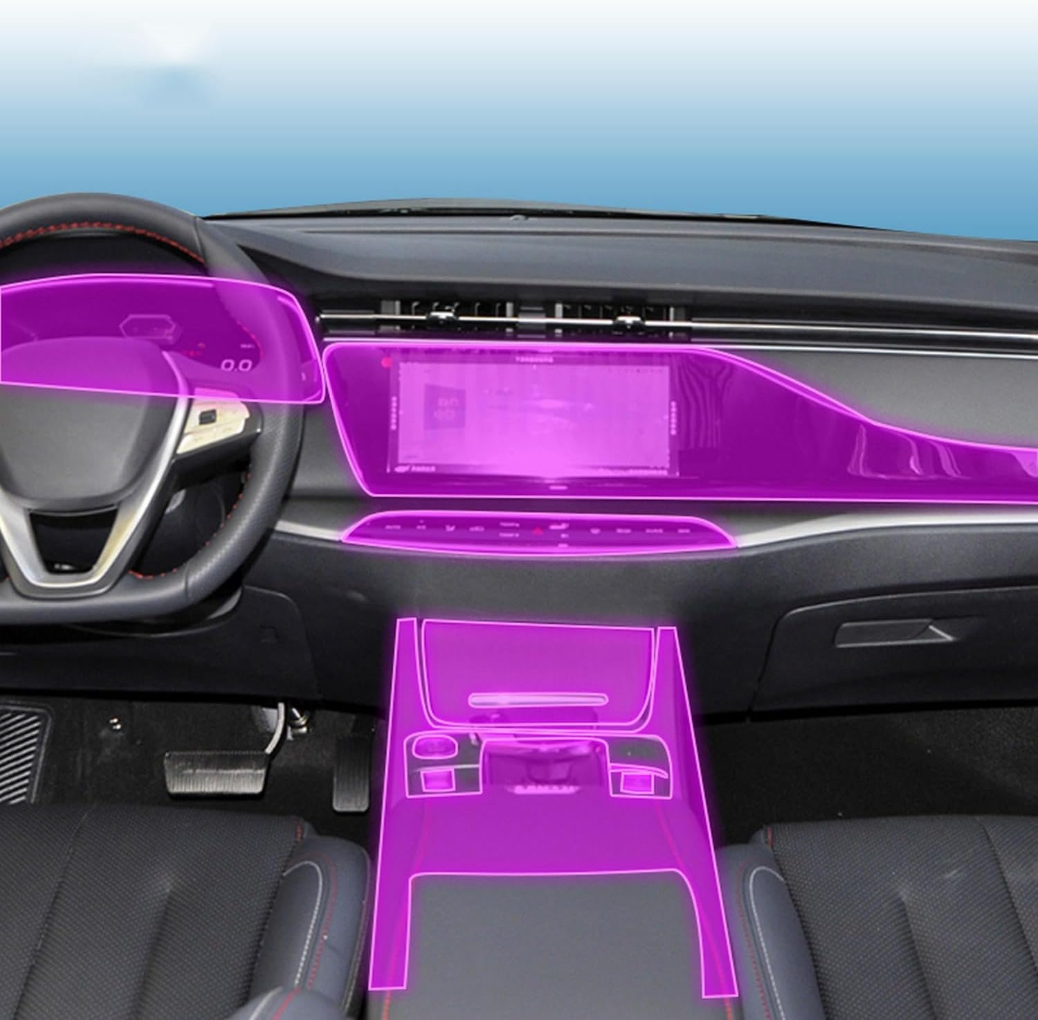 JCAKES Car GPS Navigation Screen Protector LCD Display Film Cover Interior TPU transparent film PPF Accessories，For Oshan Geeker 2020-2021