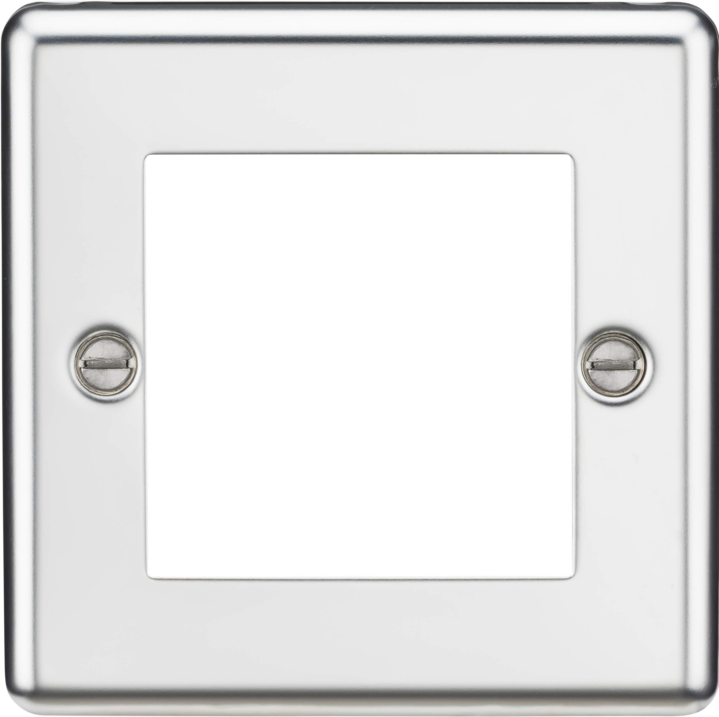 Knightsbridge Polished Chrome 2G Modular Faceplate - Rounded Edge