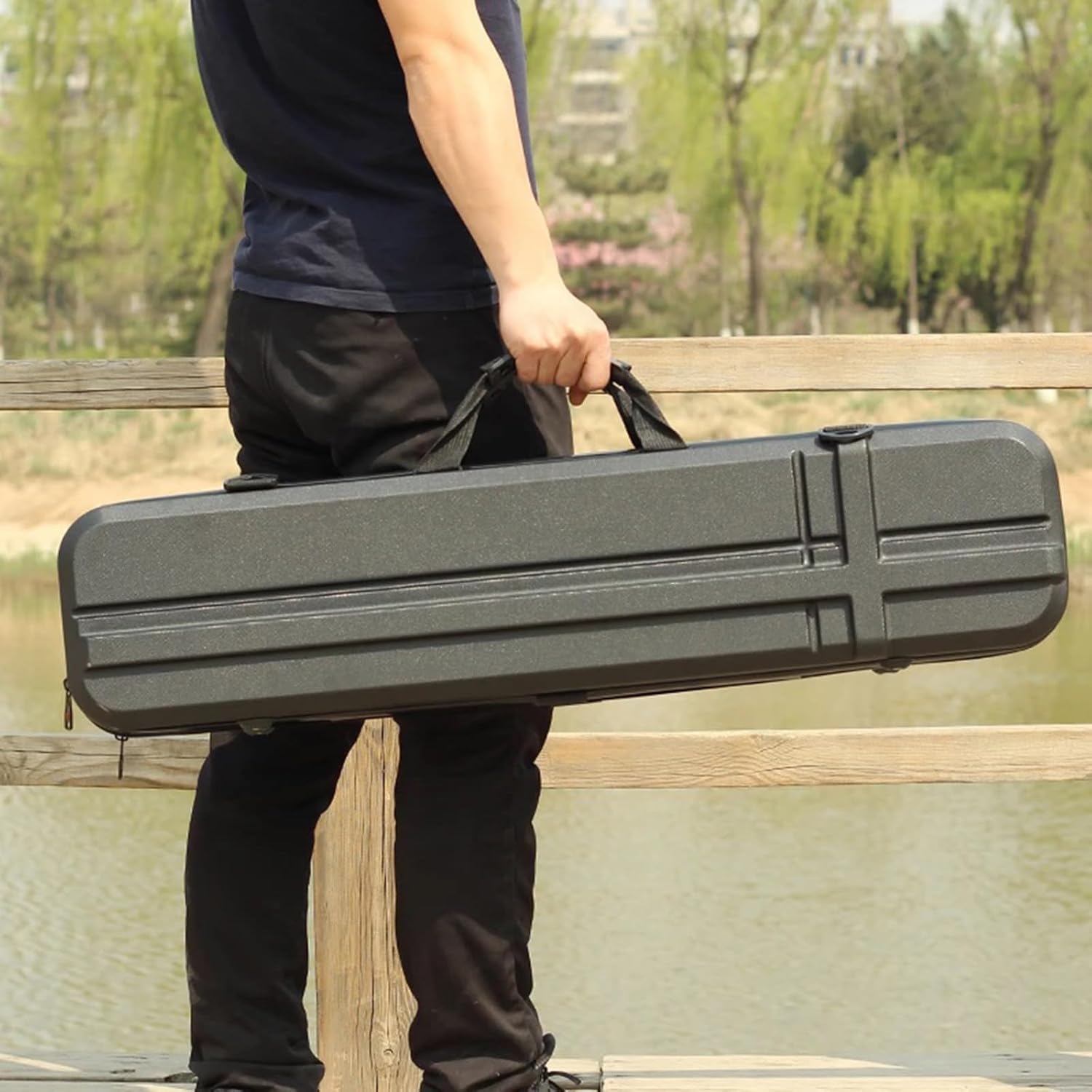 tonchean Takedown Recurve Bow Case - ABS Hard Shell, Lightweight Travel Case for Long Bow, Hunting and Shooting Practice