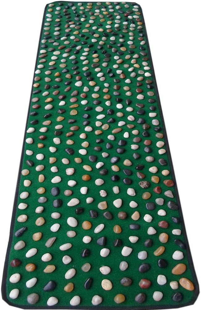 EliteShine Christmas Gift for Daddy New Year Gift for Mom Natural Pebbles Massage Mat Cobblestone Health Care Reflexology Massage Pad