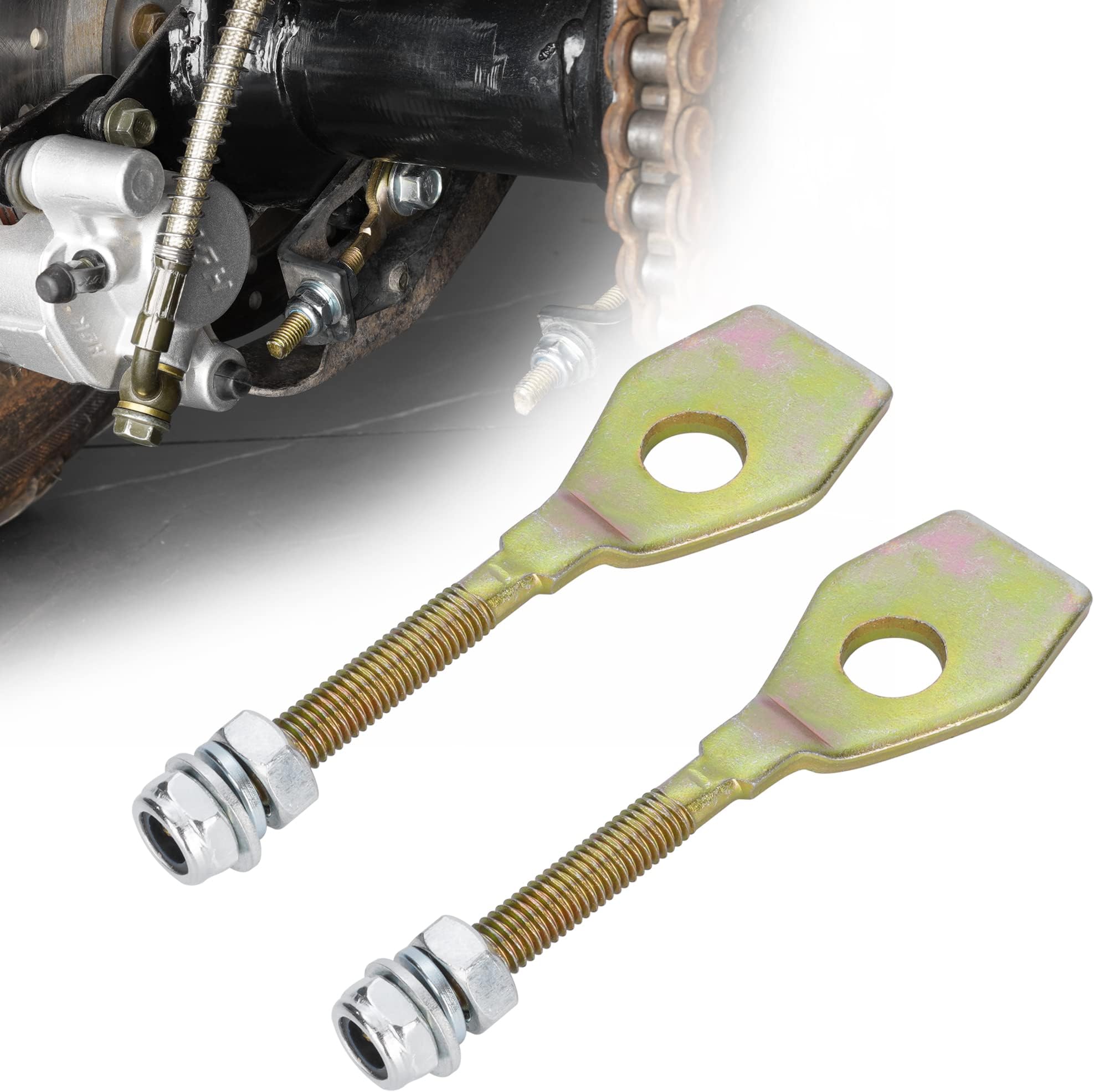 12MM M8 Chain Axle Adjuster, Compatible with 50cc 70cc 90cc 110cc 125cc 250cc Buyang TaoTao Kazuma Chinese Coolster Peace ATV 4 wheeler Quad Dirt Bike Parts