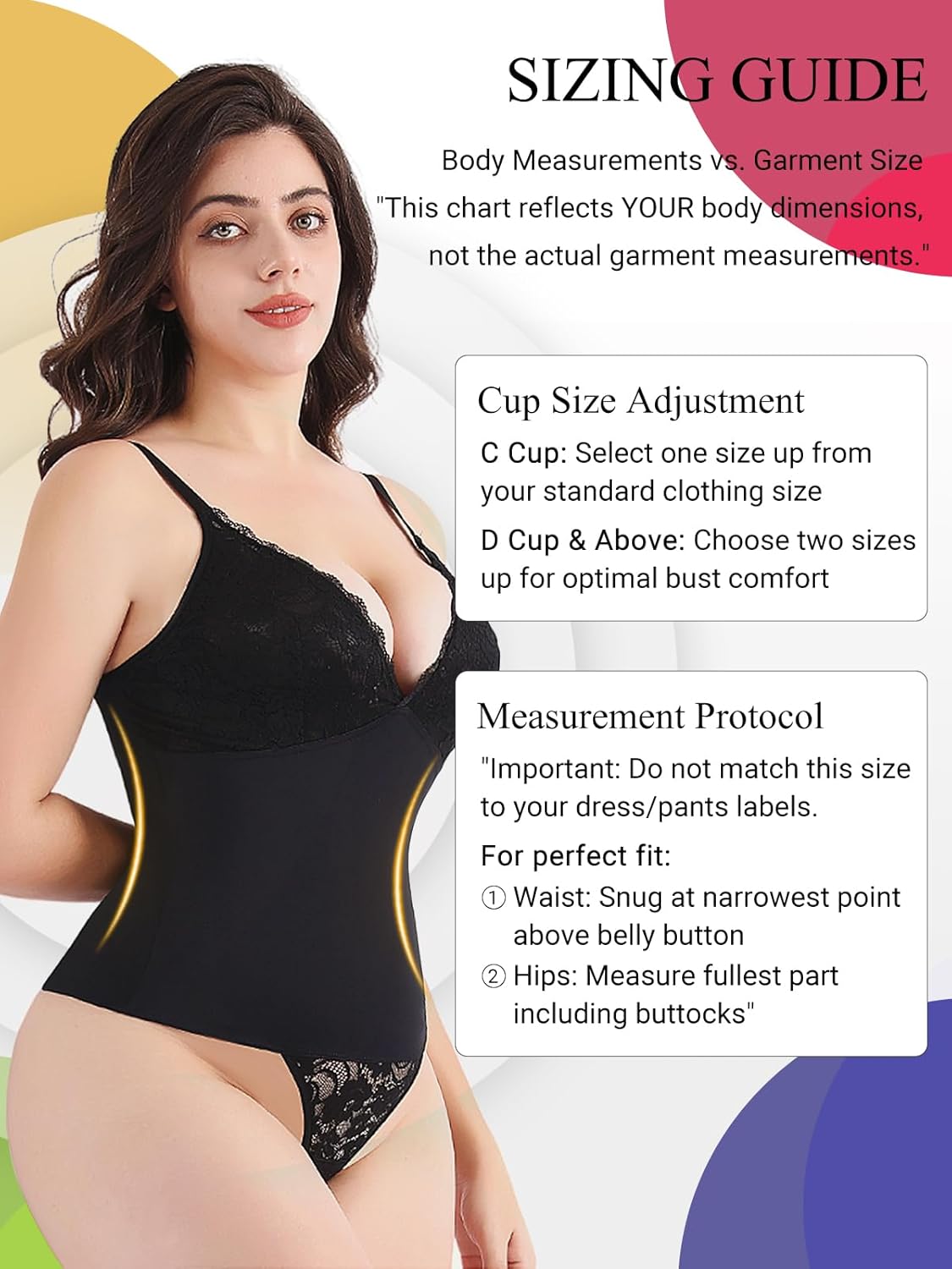 LFX Shapewear Bodysuits for Women Lace Shapewear Tummy Control V-Neck Sleeveless Bodysuit Tops Jumpsuit - Image 5