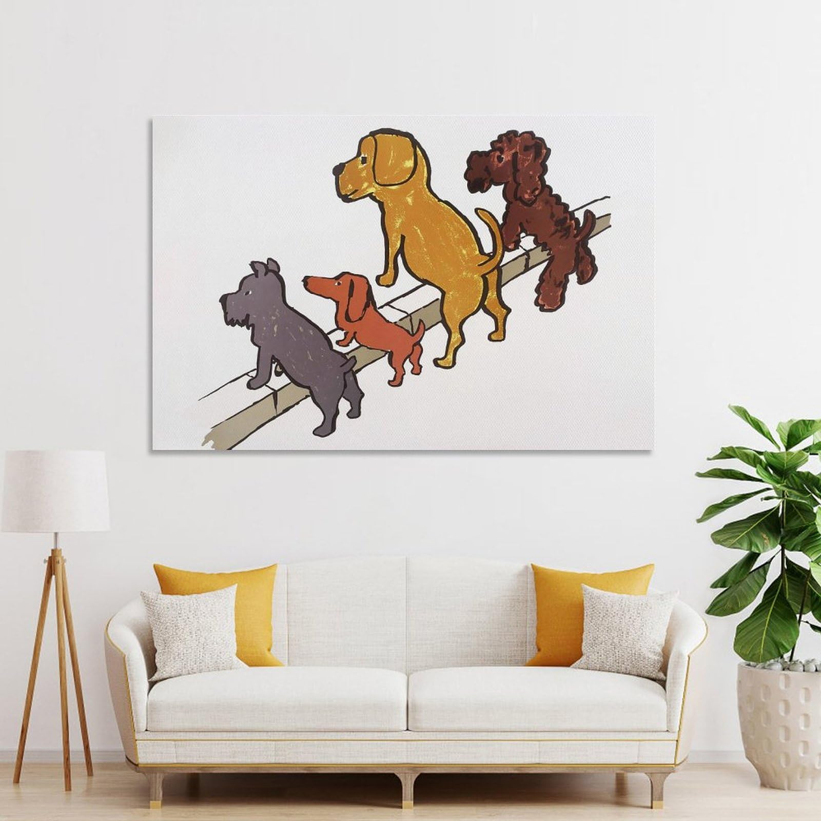 Amazon.co.jp: レイモン・サヴィニャック 4匹の犬ポスター壁紙