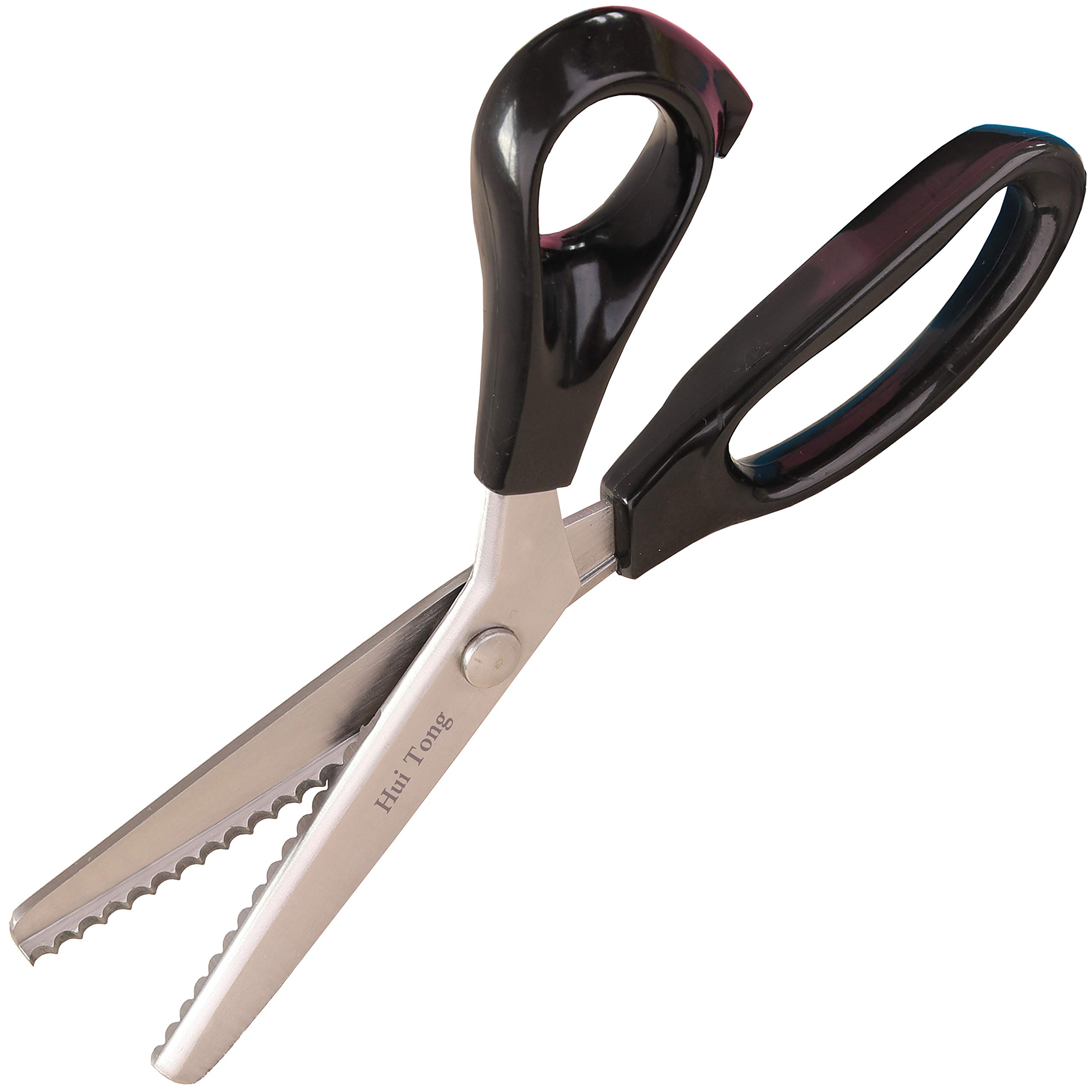Hui Tong Black Scallop Scissors For Fabric Strong & Sharpe Pinking Shears Serrated And Scalloped Pinking Shears A Total Of 6 Models (Scalloped 5Mm)
