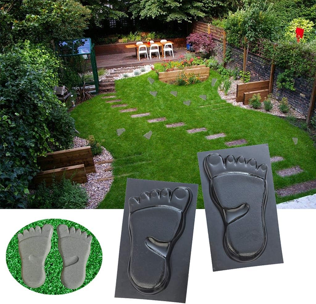 1 Pair Foot Print Stepping Concrete Stone Paving Mold Maker For Garden