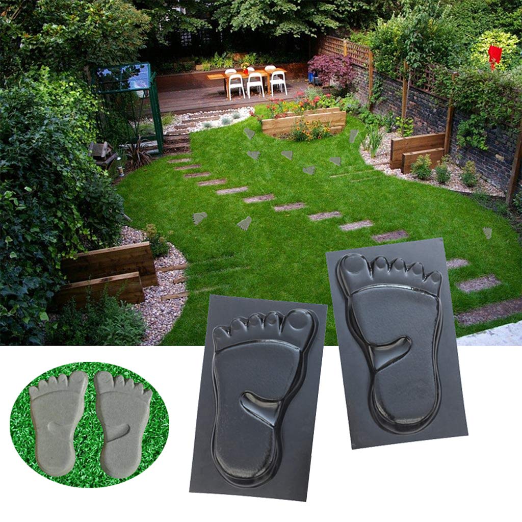 1 par de moldes de pavimentación de piedra de hormigón para jardín