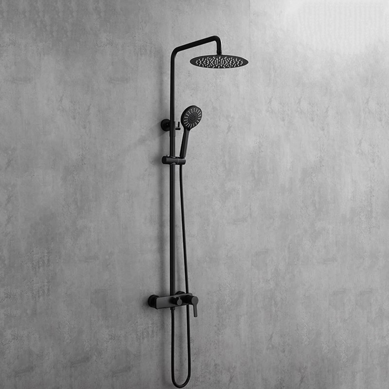 Pommeau de douche effet pluie tuyau laiton douche poignée unique