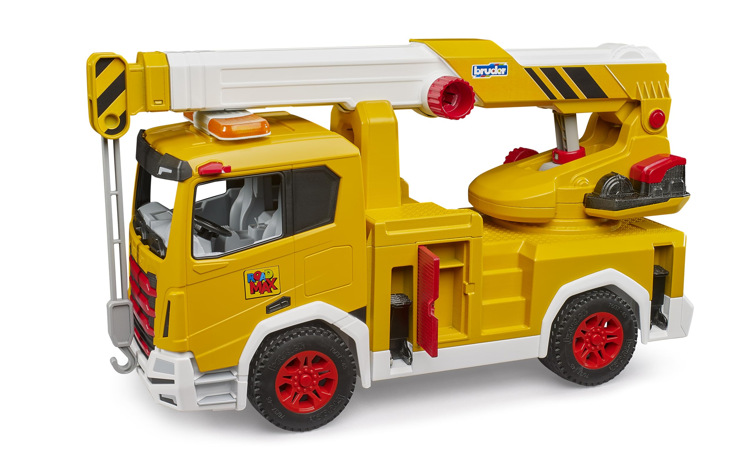 Bruder 03471 - Roadmax camión grúa - Vehículos para niños, camión, vehículo de construcción, Obra, Juguete a Partir de 2 años