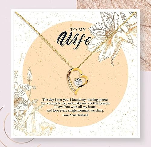 Miniatura 2 de Collar con tarjeta de mensaje, joyería hecha a mano, regalos de Navidad, regalo del día de la madre, collar de corazón, joyería de oro, regalo