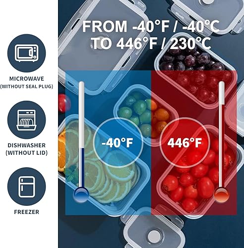 Miniatura 6 de KIGI Paquete de 3 recipientes plegables pequeños de 18.6 onzas para almacenamiento de alimentos con tapas, recipientes herméticos para preparación