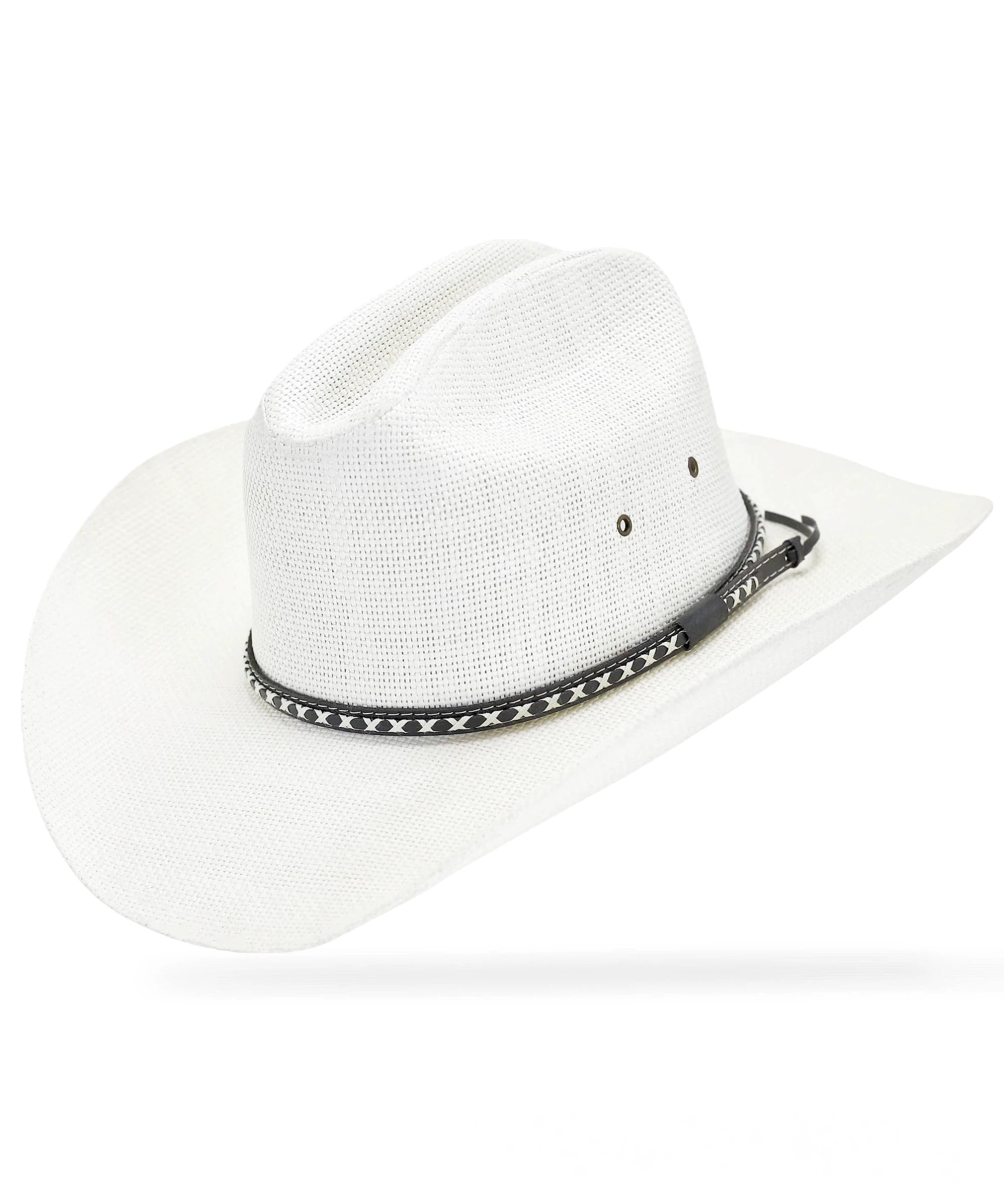 Straw Cowboy Hat, Cattleman Crease 4.1" Wide Brim Western