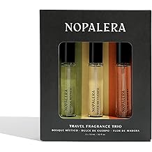 Nopalera Travel Fragrance Trio Gift Set, Three 10ml Eau de Parfum Sprays Featuring Bosque M&iacute;stico, Dulce de Cuerpo and Flor de Madera, Clean Fragrance, Free from Pthalates (3x10ml)