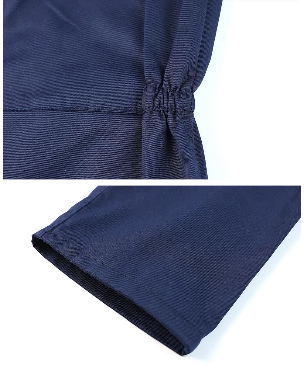 Tuta da Lavoro Uomo Tuta da Meccanico con Cappuccio Tuta Intera da Lavoro con Cerniera Tuta Meccanica Blu da Lavoro Abbigliamento da Lavoro