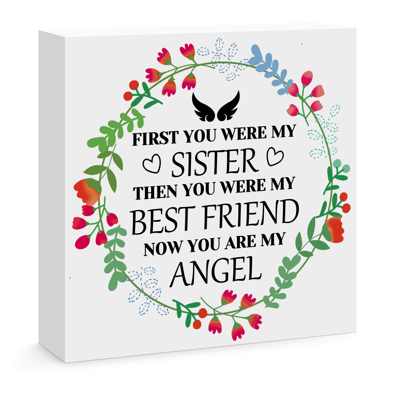 Memorial Gifts for Loss of Sister Memorial Wooden Box Sign Decor Sympathy Gifts for Loss of Sister Funeral Grief Gift Bereavement Gifts for Loss of Sister Condolence Remembrance Decor