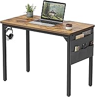 Vista 90 de CubiCubi Escritorio para computadora, escritorio pequeño de oficina en casa de 40 pulgadas, mesa de PC de estilo moderno y simple para el hogar