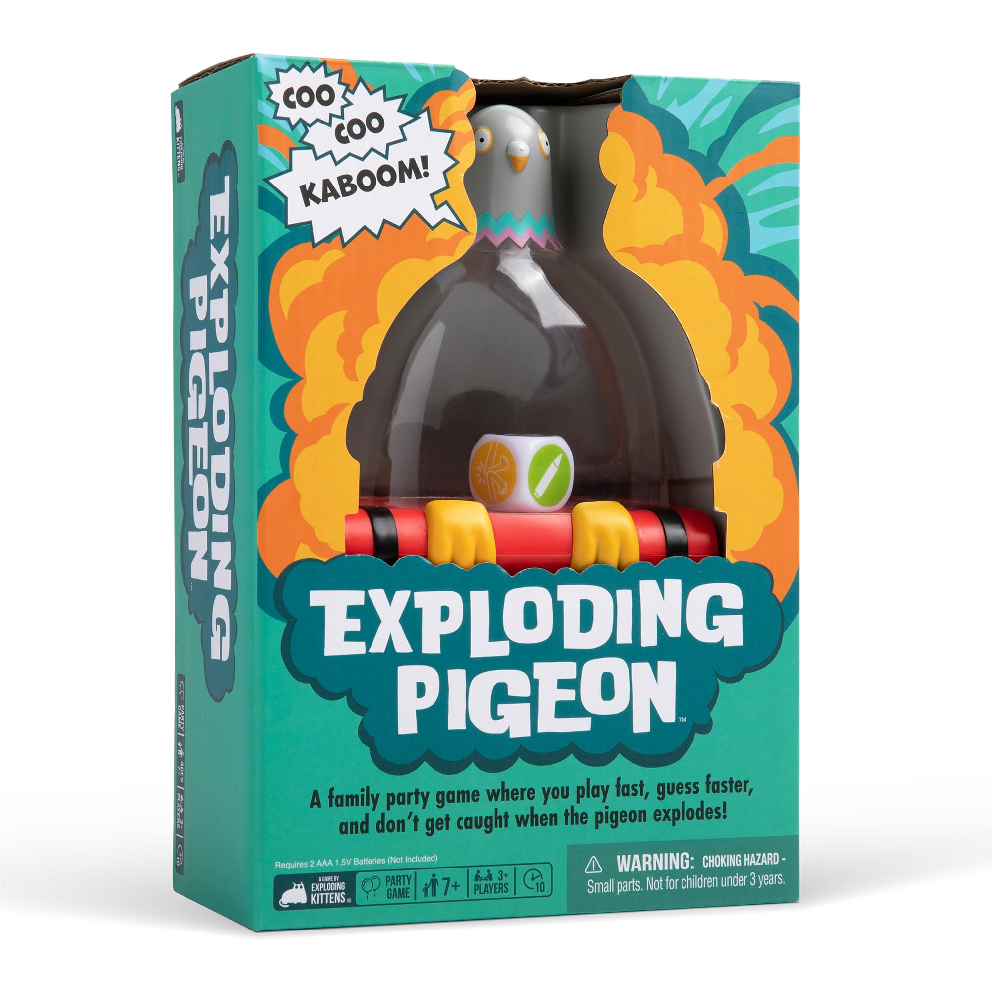 Exploding Kittens Exploding Pigeon – Hilarious Fast-Paced Party Game for Families