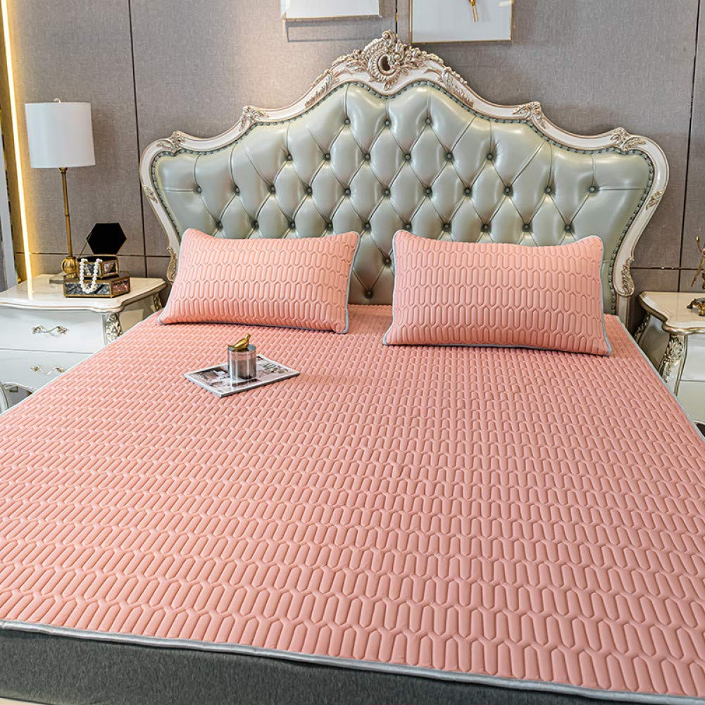 YIKOUQI Thai Latex Ice Silk Mat 1.8 Three-Piece Summer 1.2M1.5 M Double Mat Can Be Washed And Folded