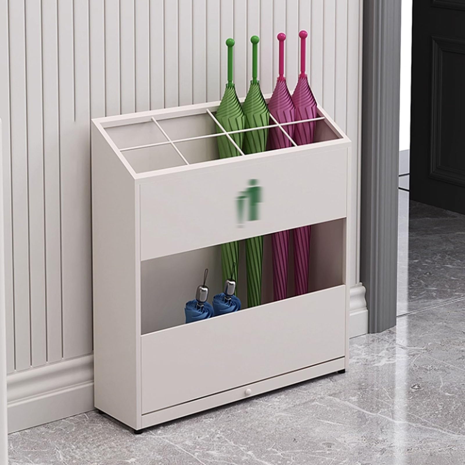 GHHVFEC Large Capacity Metal Umbrella Stand with Removable Drip Tray, Umbrellas Rack Organizer for Entryway