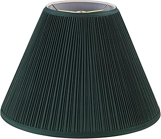 Aspen Creative 33168, Mushroom Pleated Spider Dark Green Shade, 6-1/2
