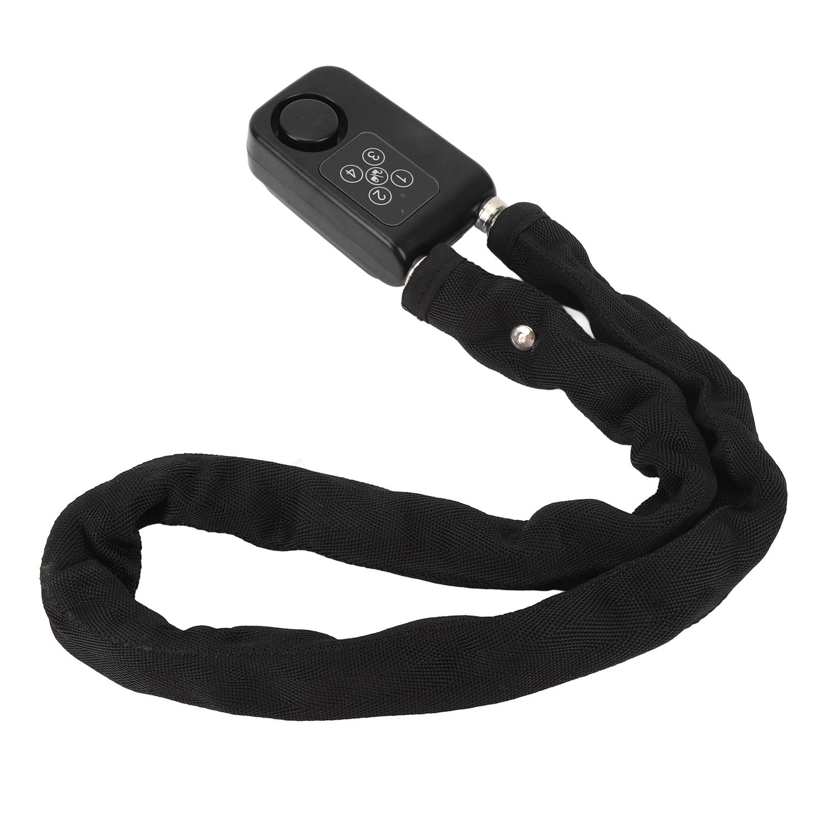 Blocco Senza Chiave per Bici, Password a 4 Cifre Avviso di Bassa Potenza Blocco Allarme Bici Antifurto Antipressione con Telecomando per Moto (BLACK)