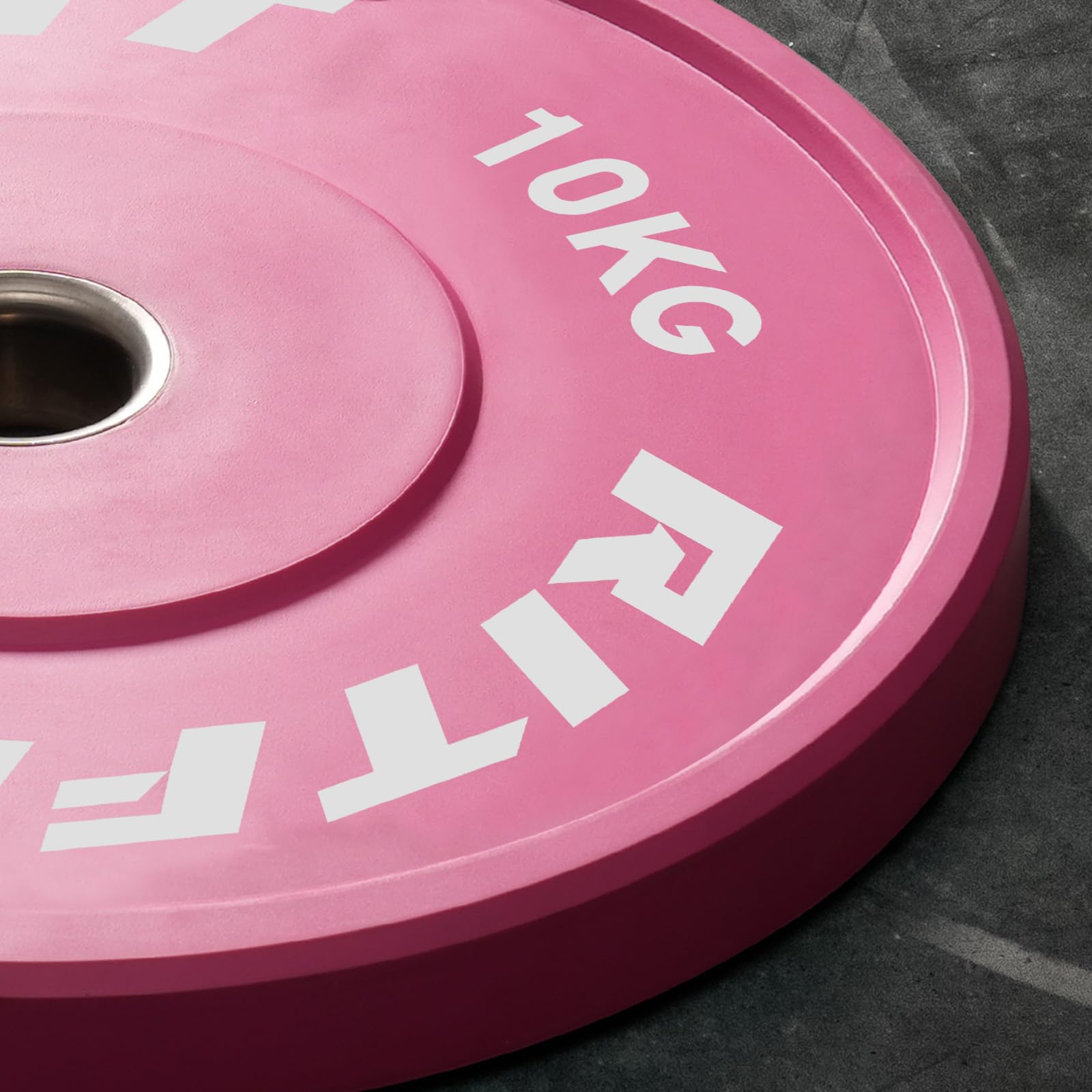 RitFit Hantelscheiben, Olympische Bumper Plates 5-20kg | Ø50mm Bohrung, Vollgummi, für Krafttraining, Hantel Gewichte für Langhantel