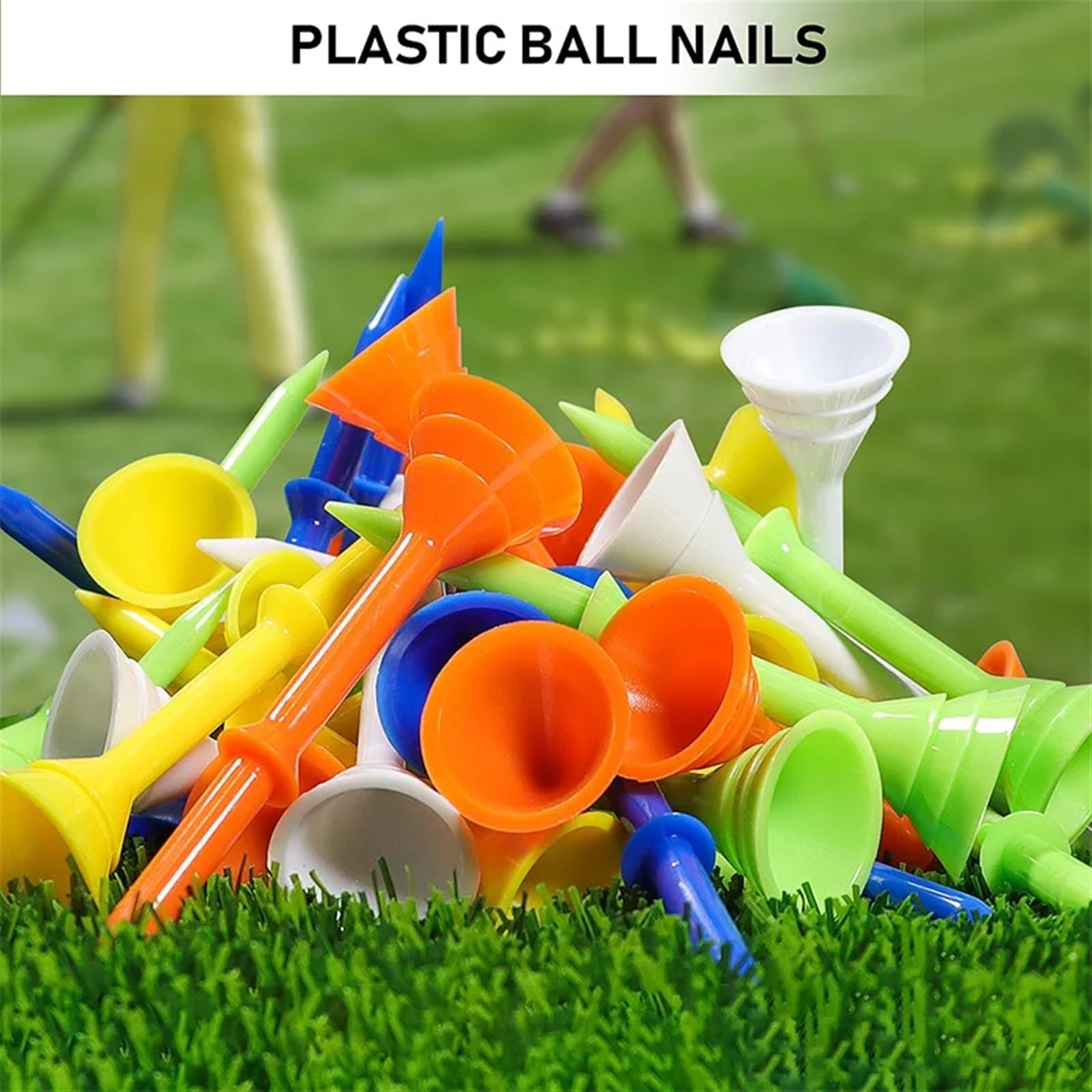 Golf Tee 50 stücke Zufällige Farben Golf Tees Kunststoff Große Tasse Tee Golf Sport Zubehör 3,25 Zoll FüR Einen Idealen Abschlag