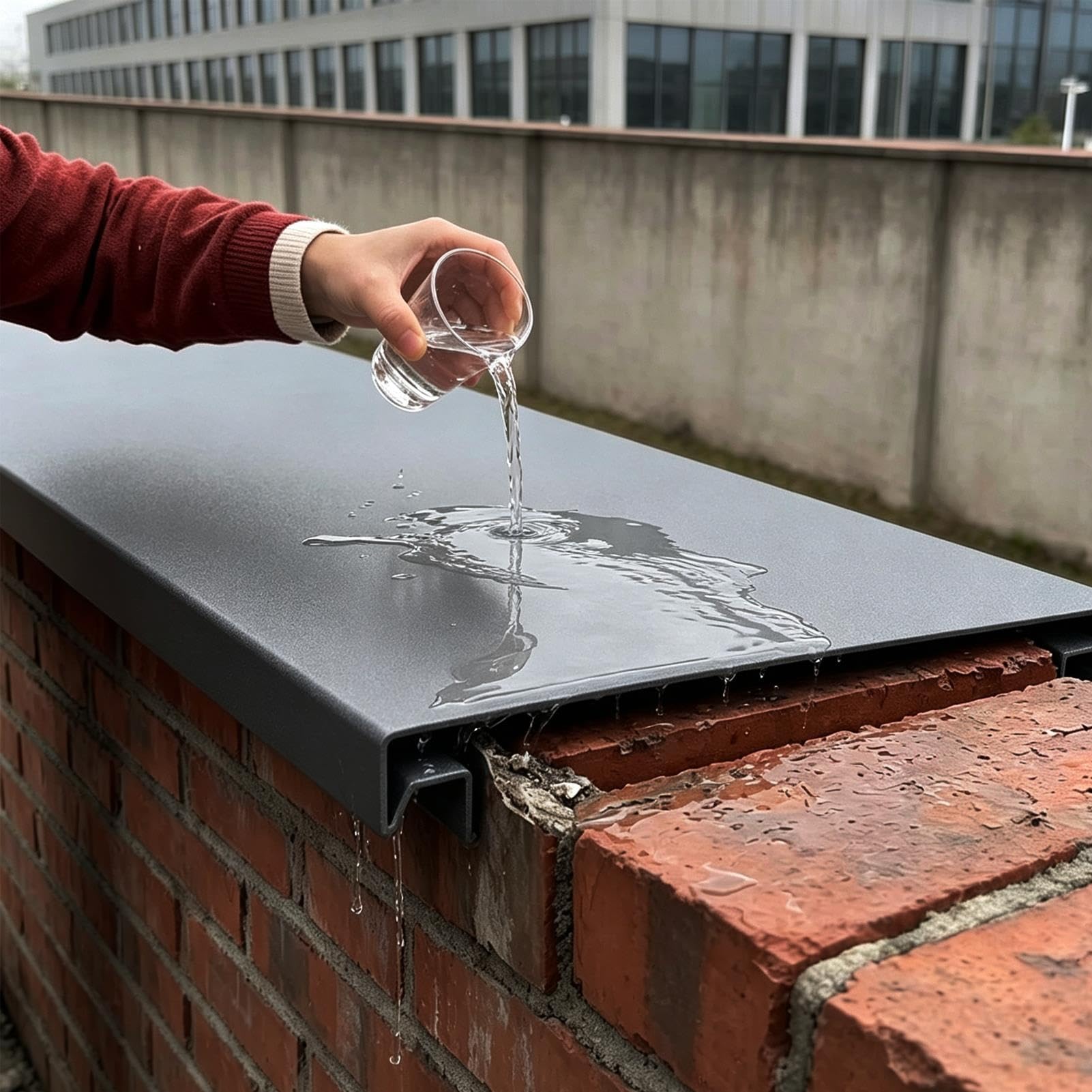 Płyta Wieńcząca Mur Aluminiowa Nakrywa Murek Zewnętrzny Odporna