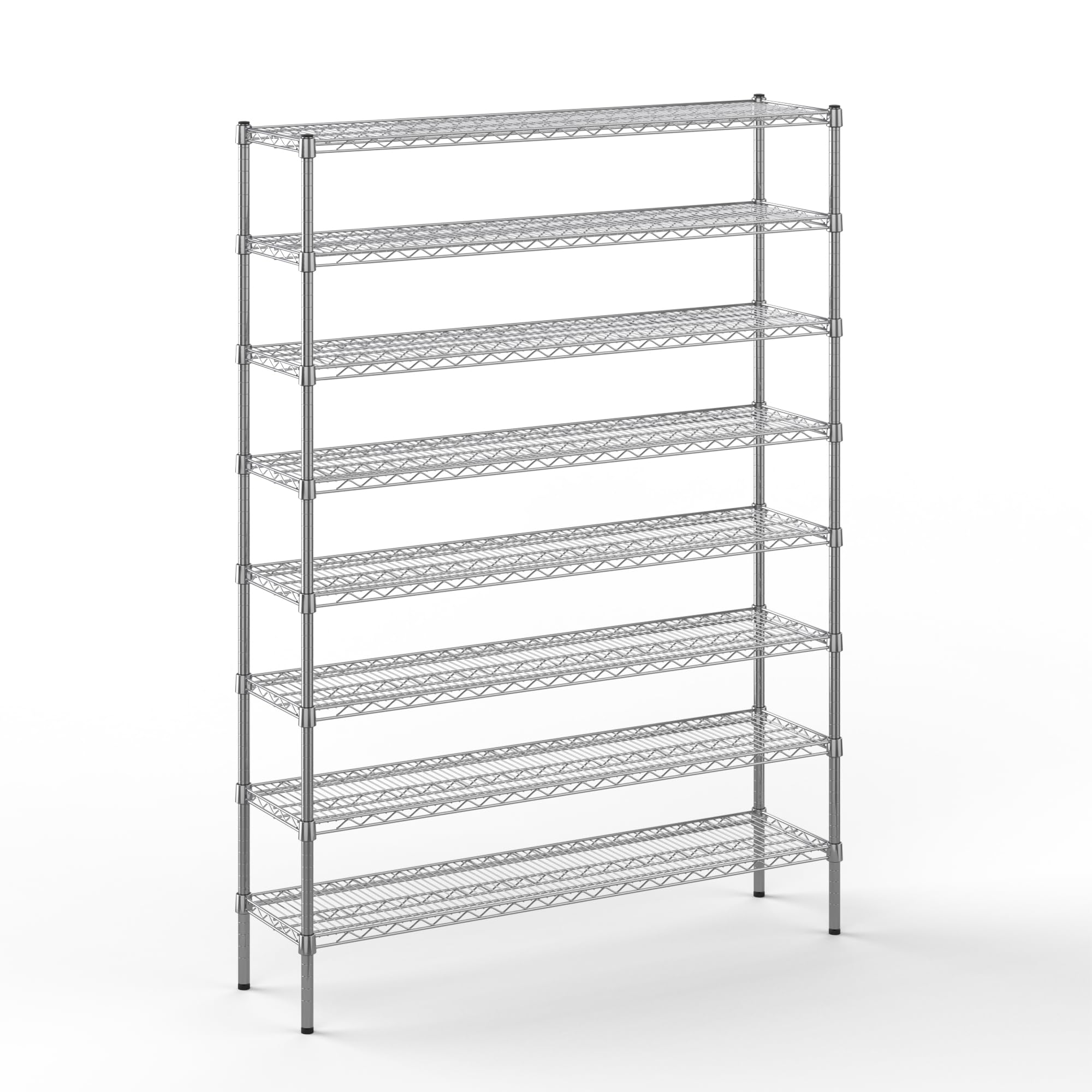 14" Deep x 54" Wide x 74" Height Wire Shelving Kit | 8-Tier | NSF Commercial Storage Rack Unit