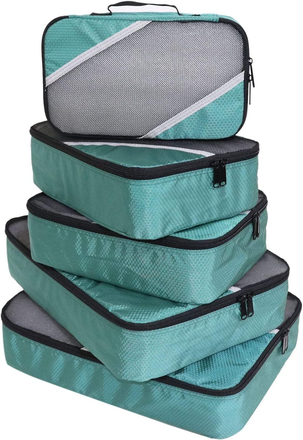 Packing Cubes for Travel 5 Set – Compression Luggage Organizers Bags, 3 Various Sizes