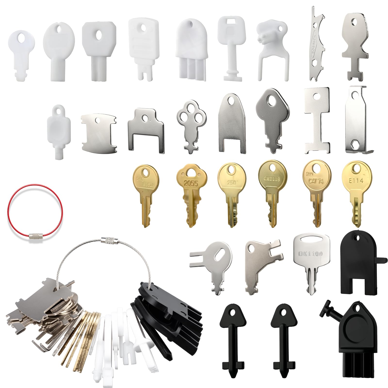 29Pcs Dispenser Key Set, for Most Popular Paper Towel, Toilet Paper, Soap Dispensers Universal Replacement Keys