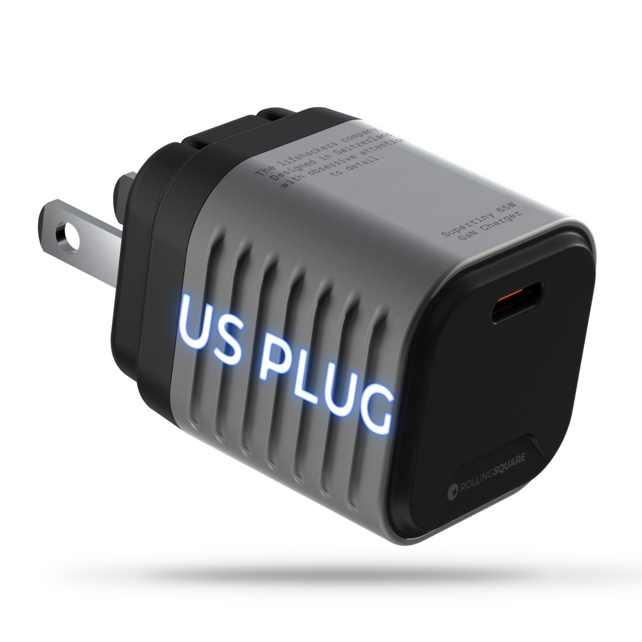 Photo 1 of Rolling Square Supertiny 65W USB-C GaN Wall Charger