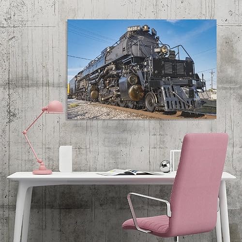 Miniatura 4 de Union Pacific 4014 - Póster de lona de tren de locomotora para niño grande, decoración de dormitorio, paisaje deportivo, oficina, habitación,