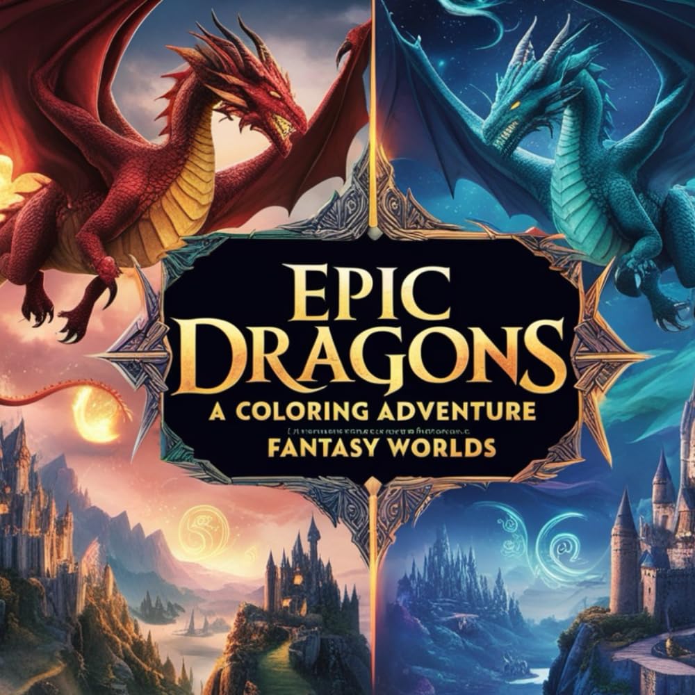 Epic Dragons: A Coloring Adventure Through Fantasy Worlds