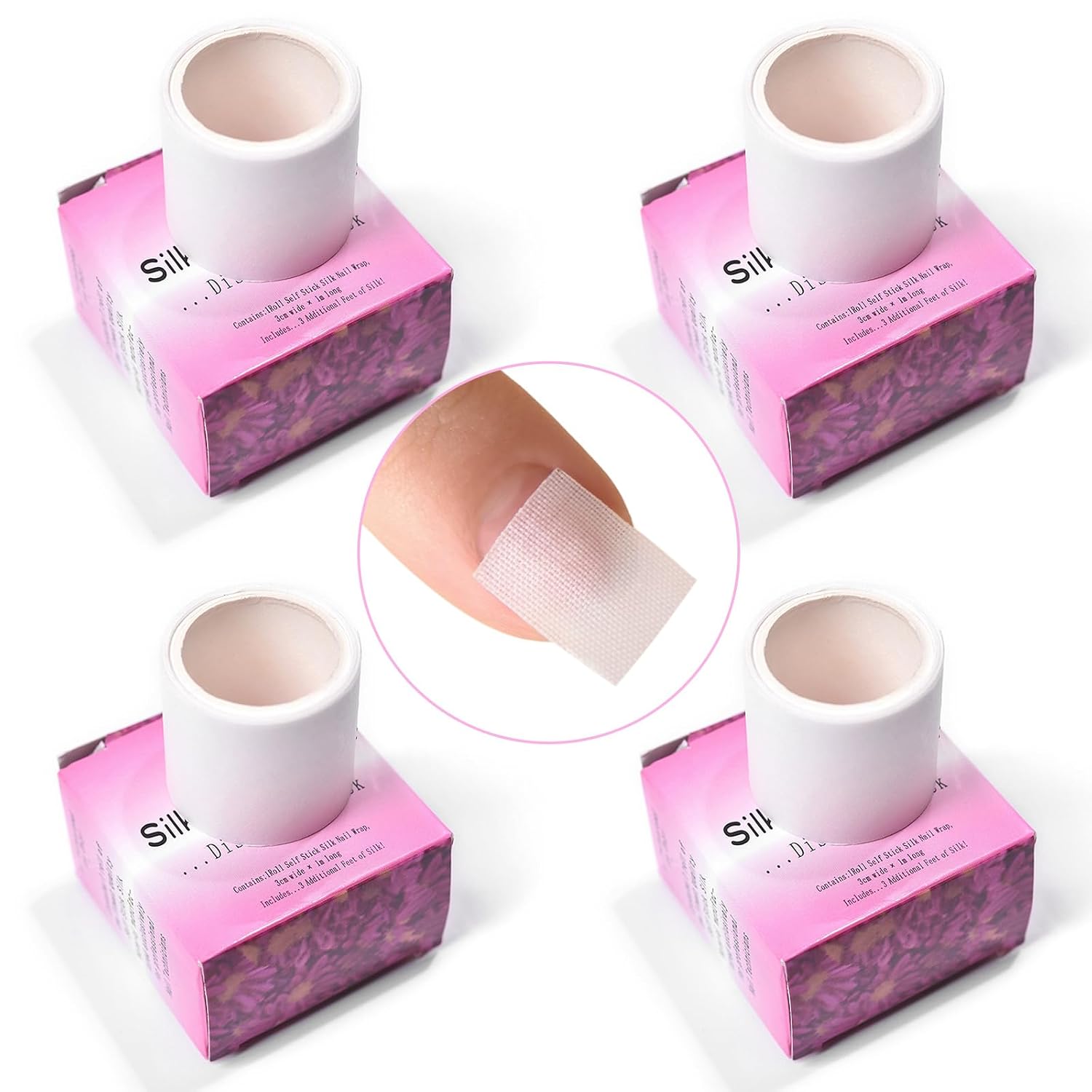 1 Roll Silk Nail Wrap Self Adhesive Repair Silk Nails Nail Break Split Repair Reinforcement Bandage Nail Extension Silk Sticker Nail Art Tools for Home DIY and Salon Use