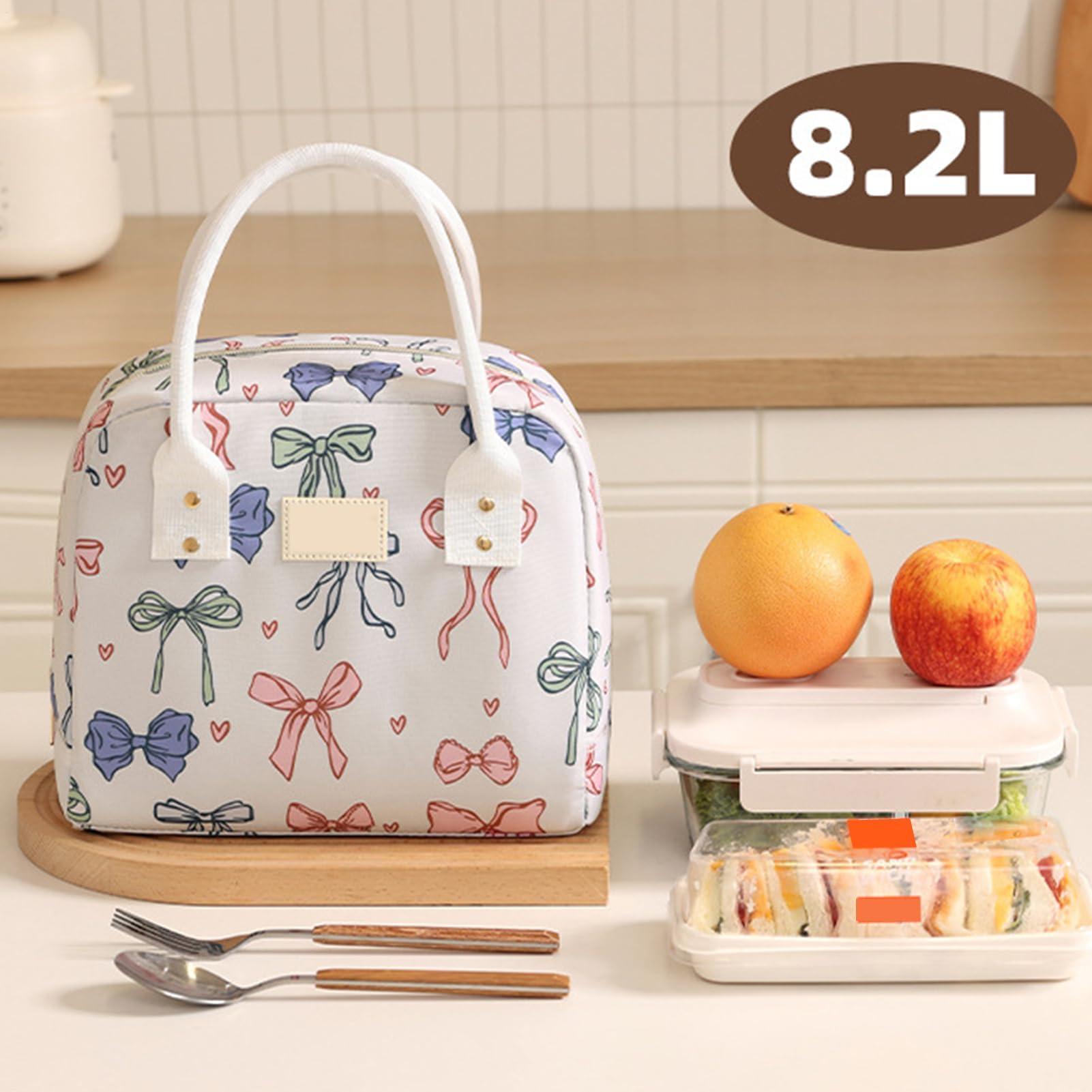 Isolierte Lunchbox, wiederverwendbare, auslaufsichere Schleifenbox, wiederverwendbarer Beutelhalter – für Mädchen, Kinder und Erwachsene, Schule, Büro, Arbeit, Reisen, Camping, Picknick, Essen un