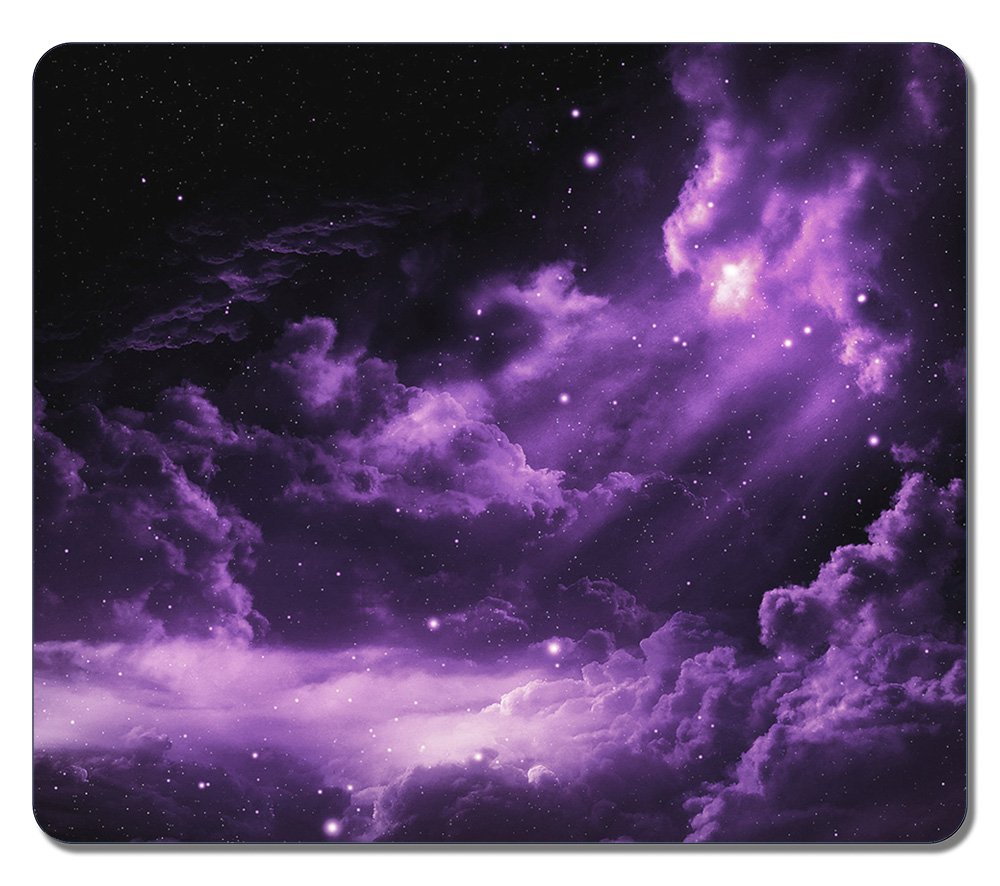 SUN VIGOR Large Profound Purple Nebula Space Natural Eco Rubber Mousepad Design Durable Mouse Mat Computer Accessories Big