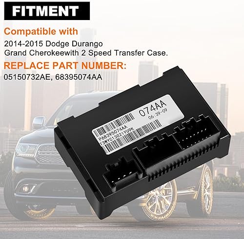 Miniatura 2 de 68395074AA Módulo de control de caja de transferencia compatible con Dodge Durango 2014-2015  Jeep Grand Cherokee con caja de transferencia de 2