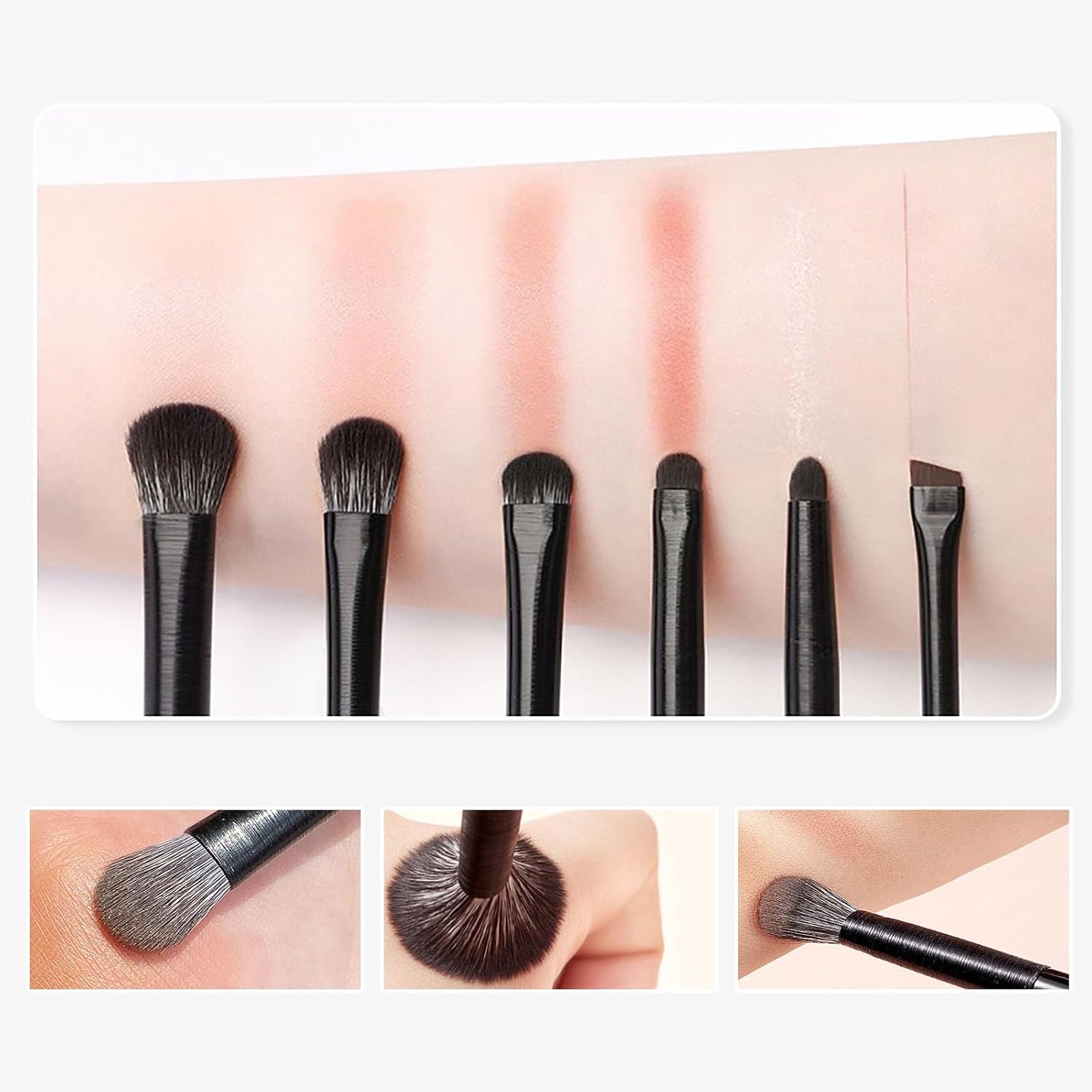 KAAGEE 9pcs Ultra-Thin Eyeliner Brushes Set Fine Point Angled Eyeliner Brush Beveled Eyebrow Brush for Precision Eye Liner Brows Makeup Brush Beveled Curved Eyeshadow Concealer Tool