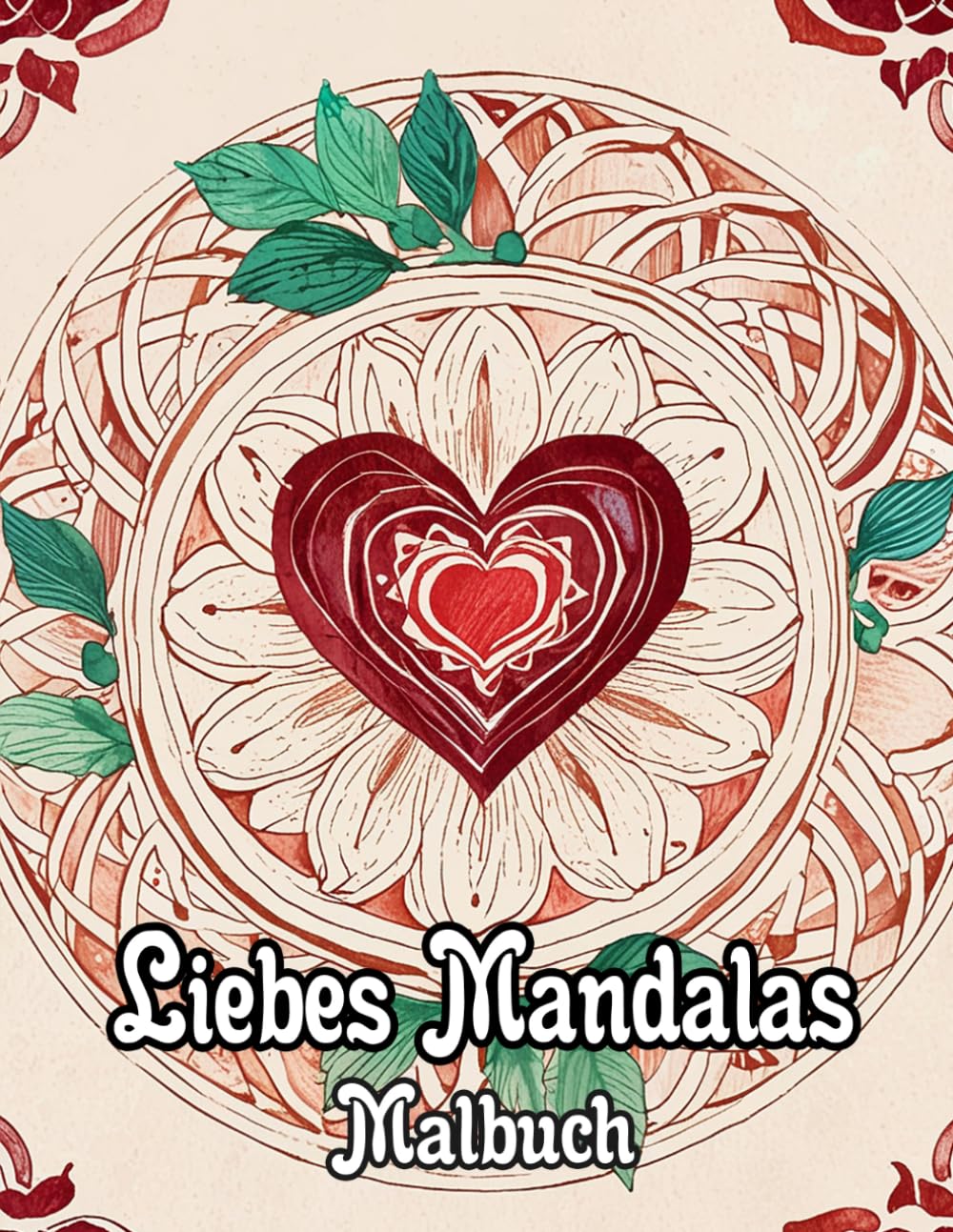 Liebes Mandalas Malbuch: Färbung Seiten Mit Romantischen Dekorativen Mustern Entzückender Zen Kunst Mit Herzen Und Rosen Geometrischen Motiven Paare ... Stressabbau | Für Kinder Erwachsene